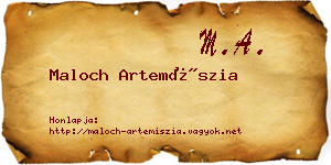 Maloch Artemíszia névjegykártya